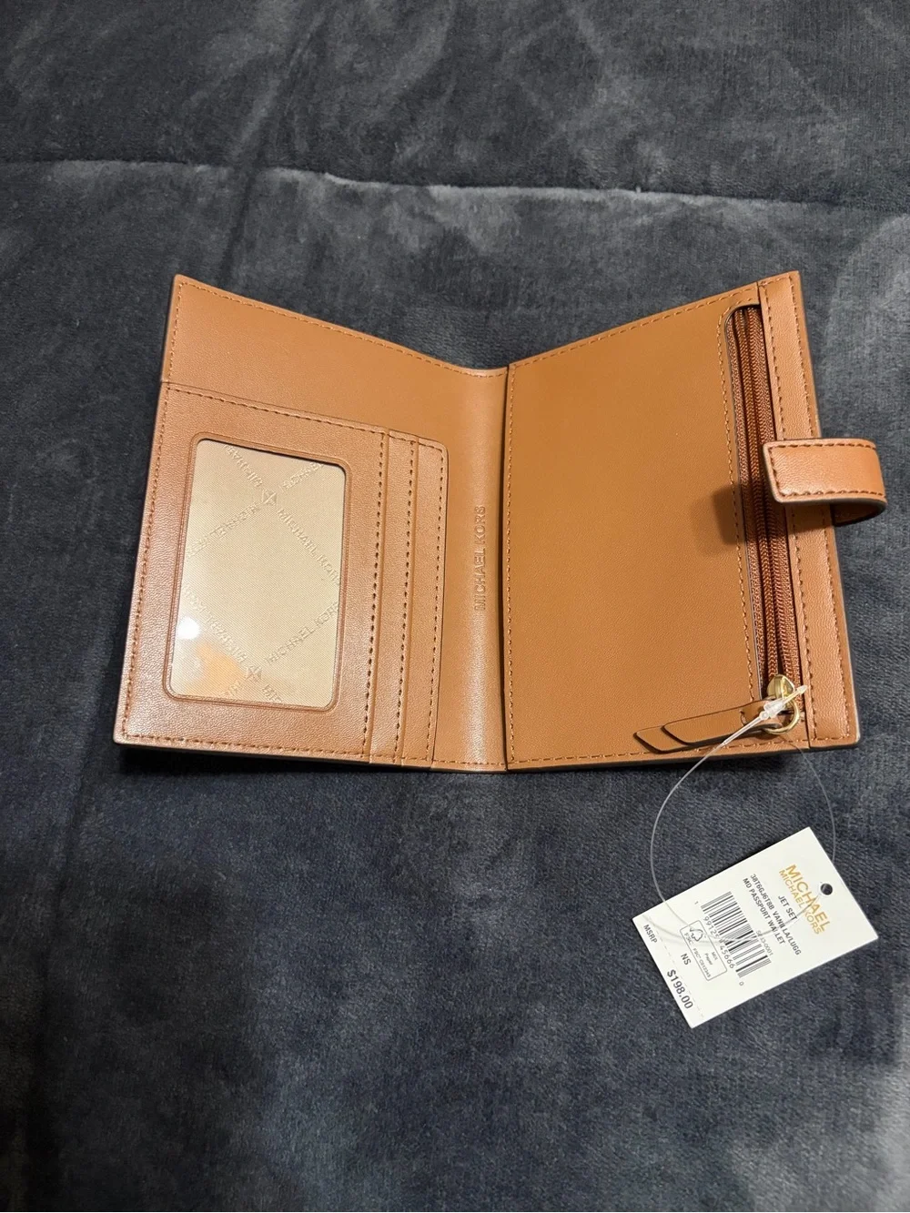 Michael Kors Cream MK Jet Set Passport Wallet